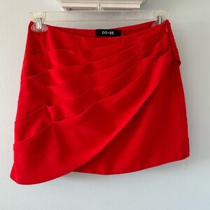Red Asymmetrical Skirt